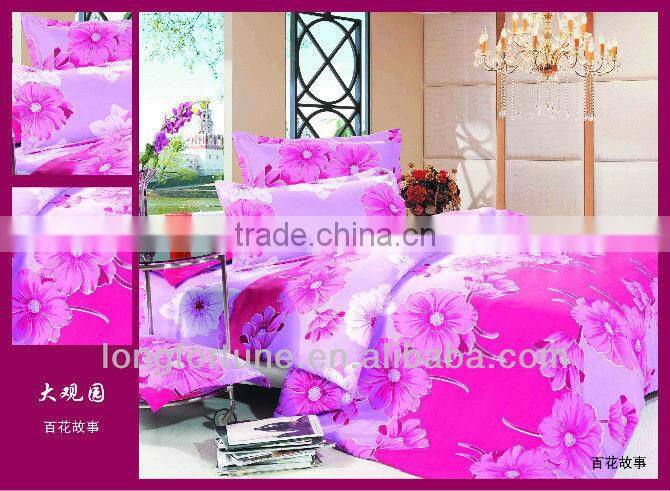 luxury reactive printed four pieces bedding set