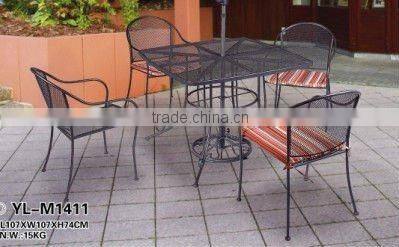 folded garden outdoor .iron+cement+ceramic mesh furniture