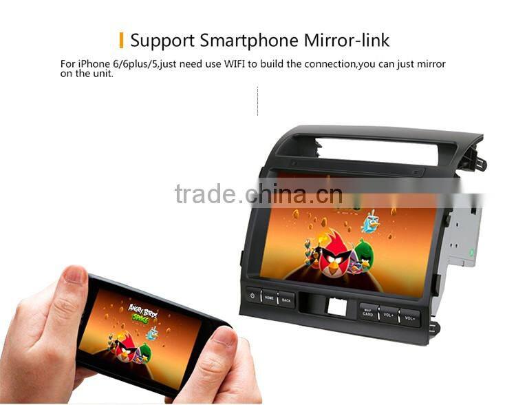 Great Quad Core Pure android 5.1.1 Car GPS for Toyota Land Cruiser 200 with Capacitive screen 1.6G CPU 1G RAM Radio audio player