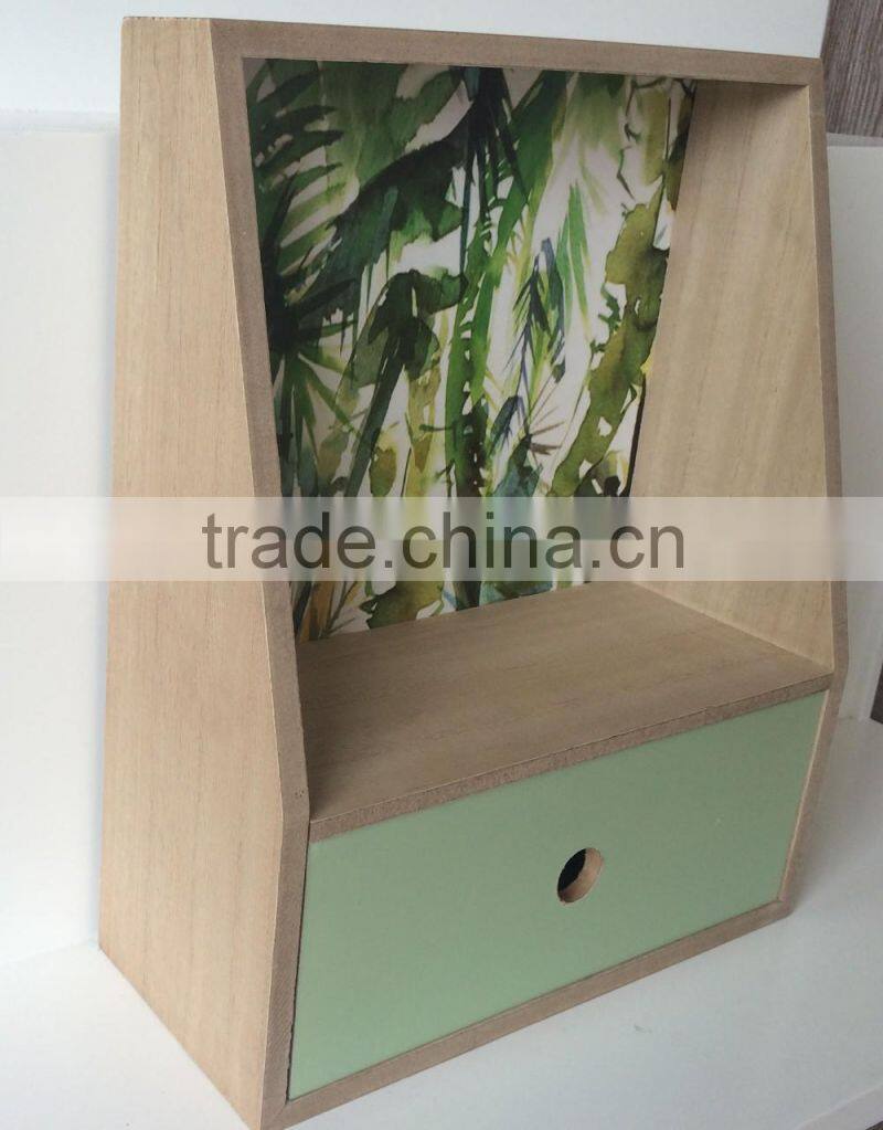 nice green plant hotsale display and storage wooden handmade craft table case