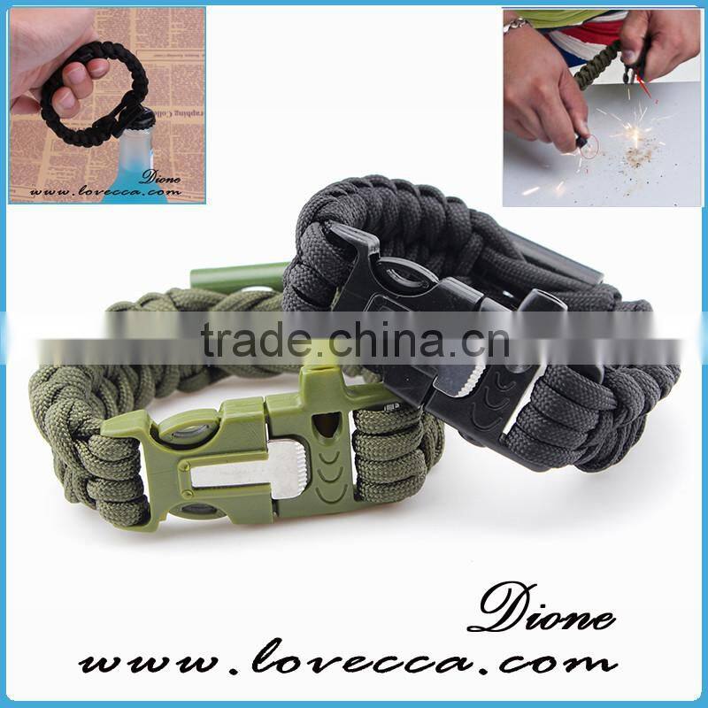 Firestarter Whistle Survival 550 paracord bracelet