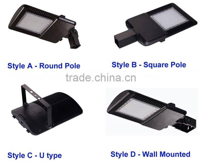 1000W Replacement FCC UL cUL DLC IP66 IK10 Photocell Shoebox Garage 265W LED Parking Lot Lighting