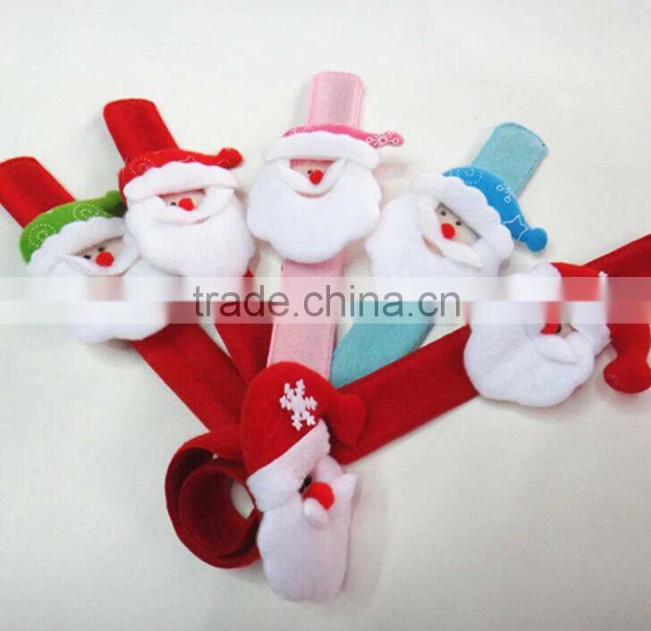 2014 fashion christmas decoration bracelet slap wristbands Wholesale, promotional christmas gift