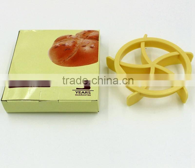 Food Grade Plastic Kaiser Roll Maker Toast Bread Mold Sandwich Cutter