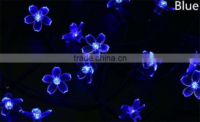 Holiday Lighting Solar Powered 4.8M 20 Leds Outdoor Cherry Blossoms Christams String Lights Garden Solar Light