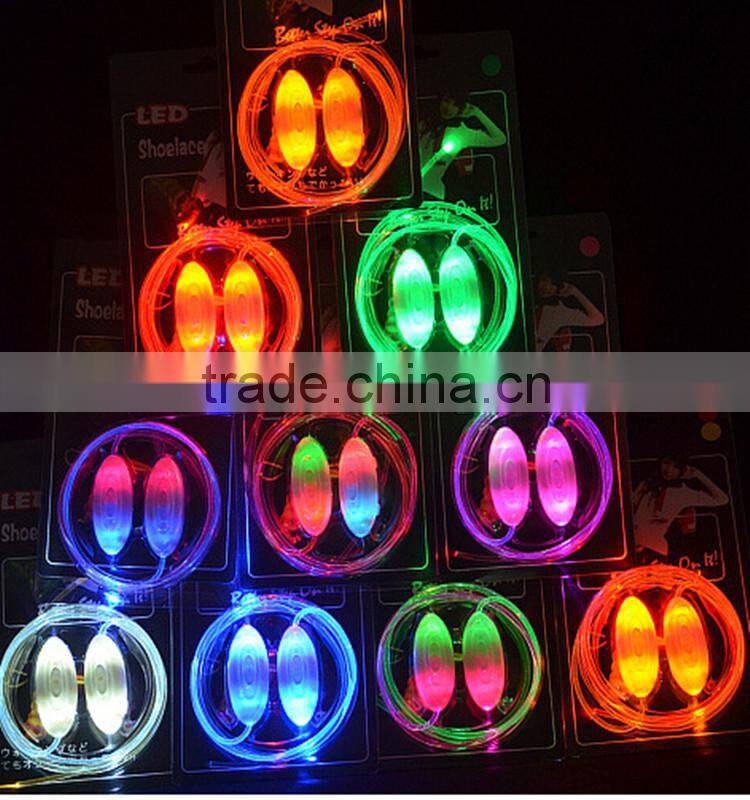 2016 most popular novelty woman led shoelace from made in China