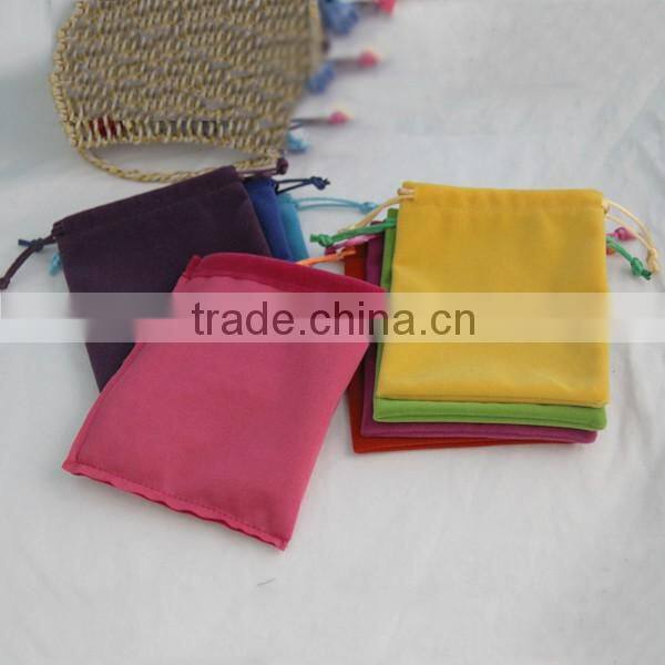 Recyclable custom printed colorful drawstring cute candy packing bag