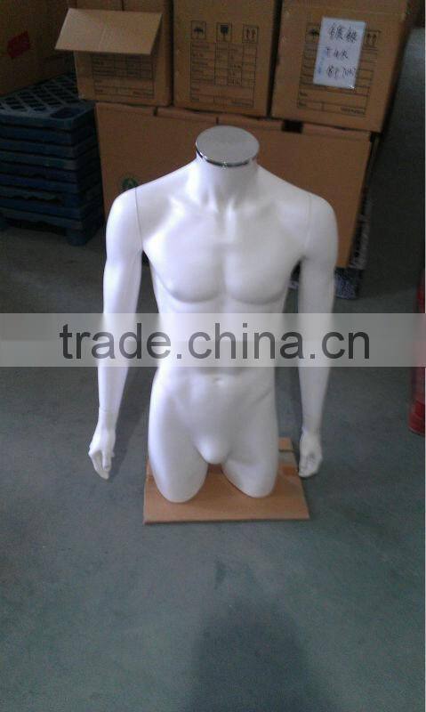 Plastic 3/4 Male Torso Mannequin