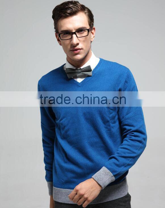 V Neck Intarsia Dragon Cashmere Pullover