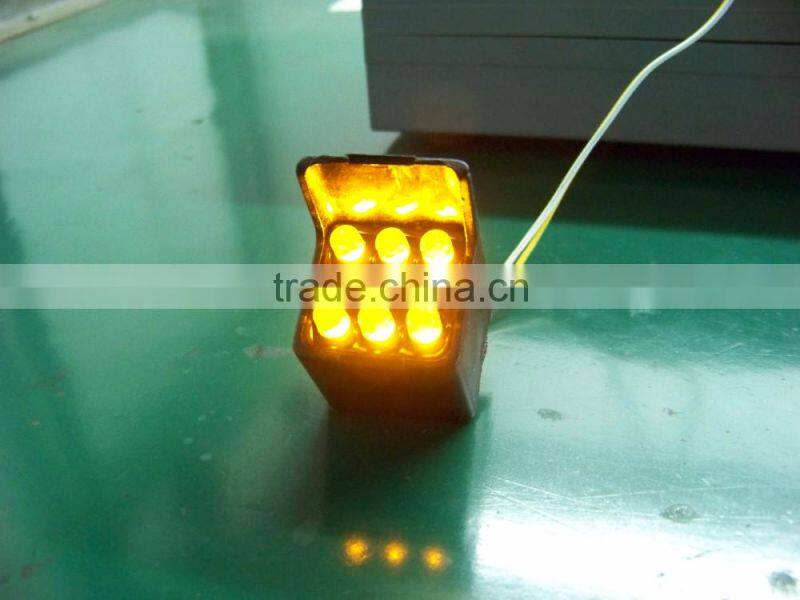 High brightness 26mm square design yellow LED pixel cluster traffic signal light
