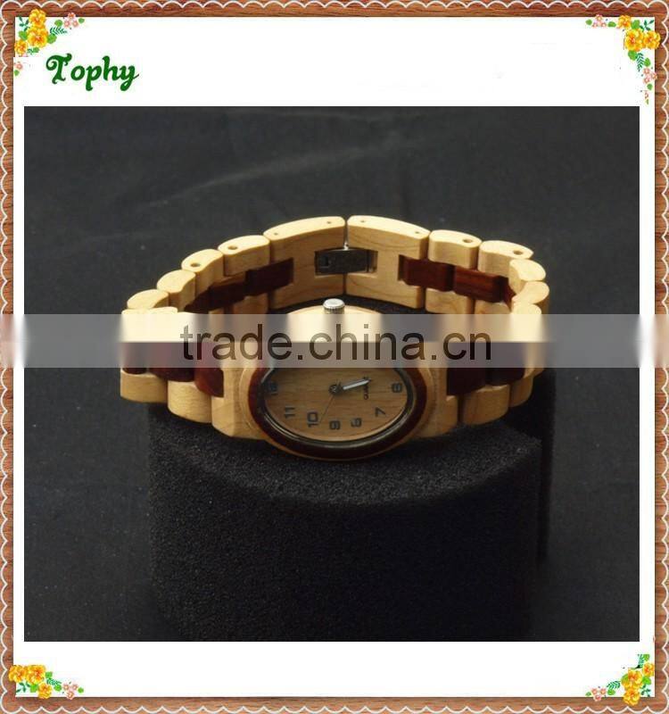 2016 New Arrival Bamboo Wooden Watch, Custom Logo Japan Movt Quartz Wood Watch
