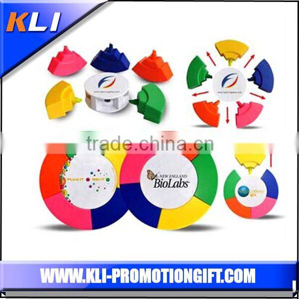 3 in 1 set capsule shaped retractable highlighter pens