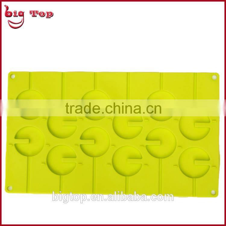 BT0113 Silicone Bakeware Kitchen Accessory Baking Tools 3D Built-up Round Shape Chocolate Lollipop Molds