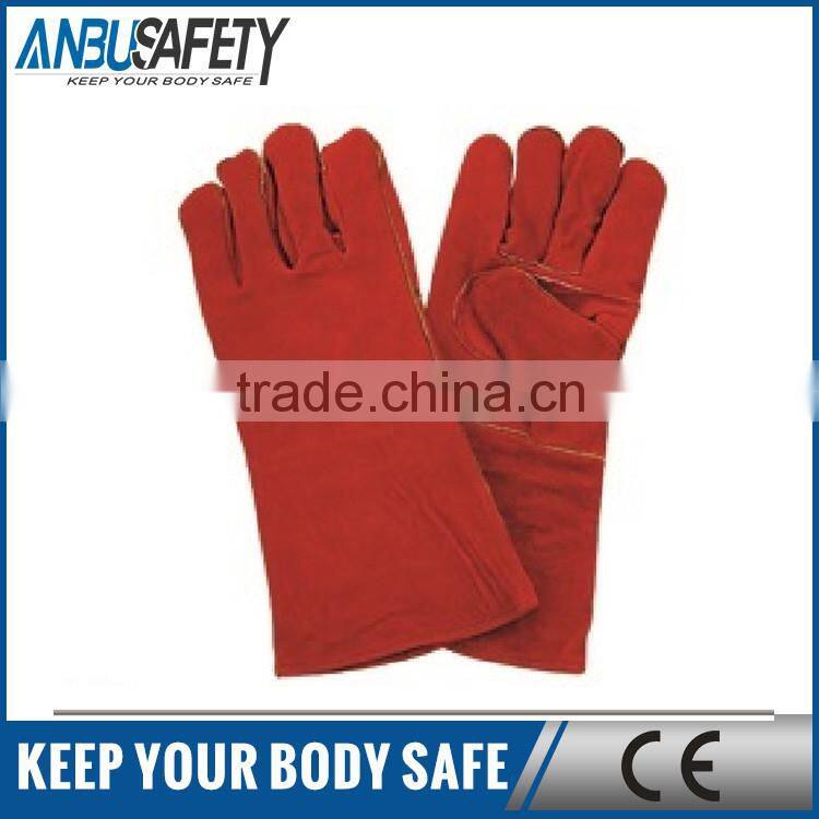 Reinforce palm long suede leather gloves in wholesales