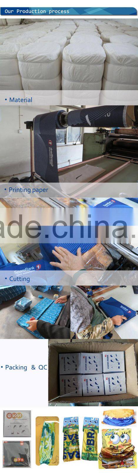 Factory OEM custom logo made tubula seamless fishing bandana