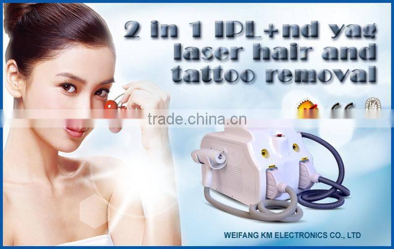 best portable IPL+Nd Yag Laser 2 in 1 km nd yag laser ipl for beauty salon