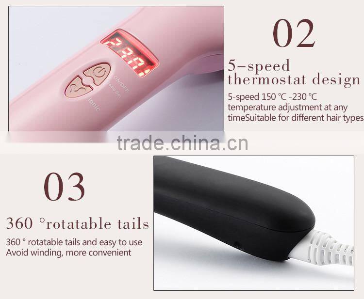 china beauty salon equipment PTC heating hair straightener comb brush