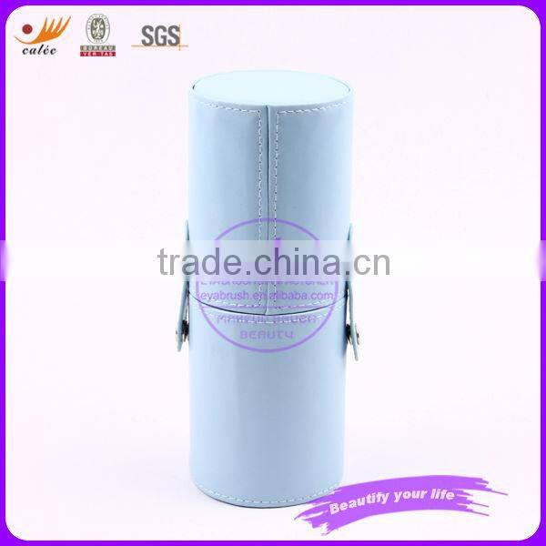 7pcs blue color cylinder wood make up brush