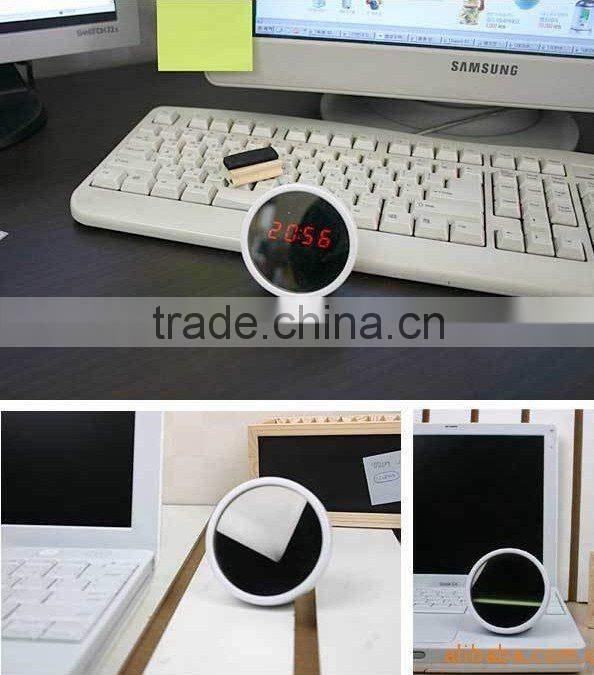 Digital LED Beauty Mirror Alarm Clock Time Display