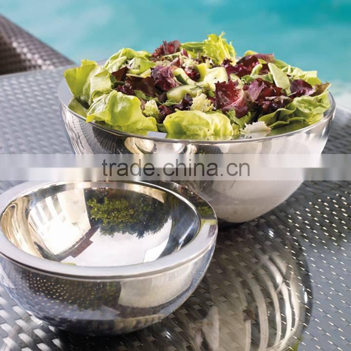 Designer Double Wall Stainless Steel Bowl Insulated