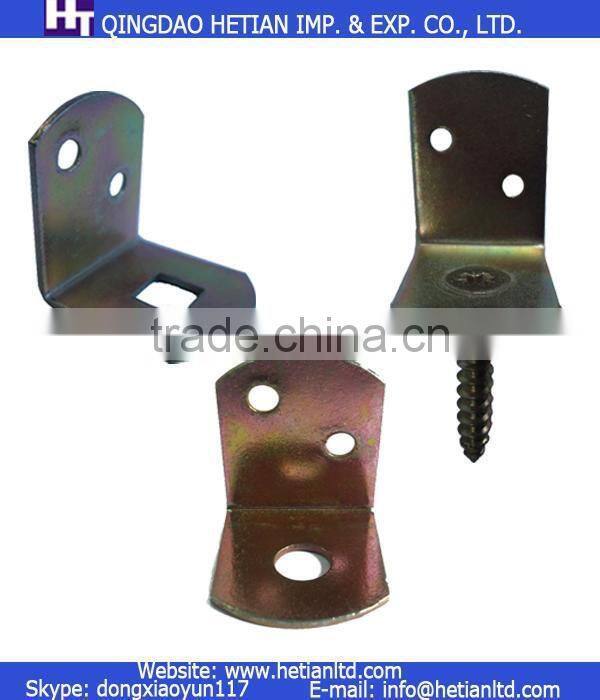 Electric Galvainzed Yellow Zinc. L Bracket With Screw