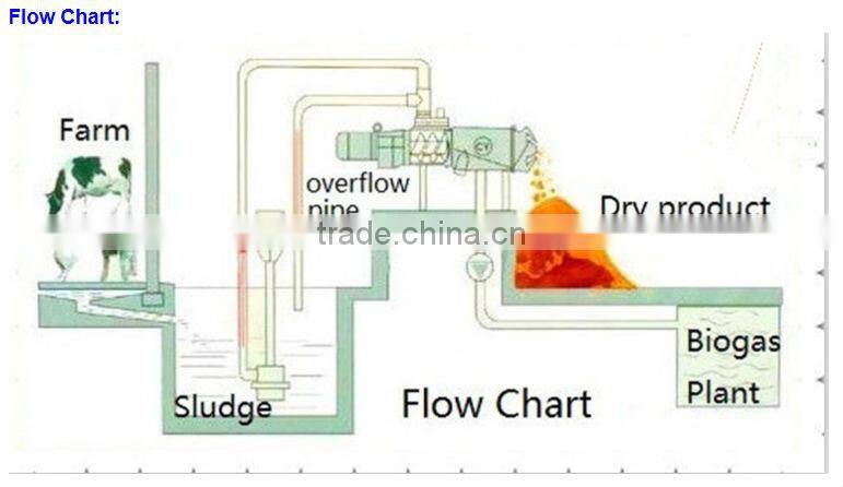 Hot Sale good quality pig manure dewater machine/dung dewatering machine