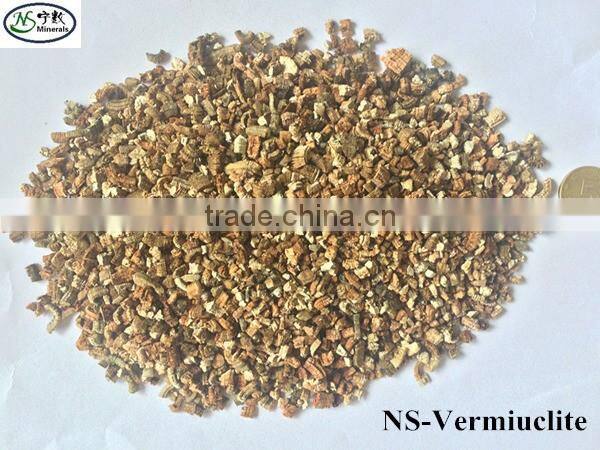 Gold Exfoliated/Expanded Vermiculite Price 1-3mm, 2-4mm, 3-6mm, 4-8mm etc
