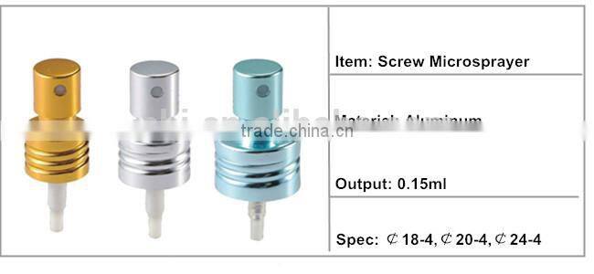 New pet aluminum bottle with sprayer