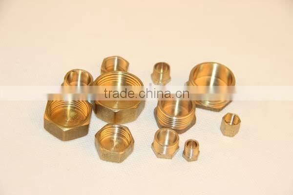 Size 1' 1/8 internal thread brass scupper plug brass connection