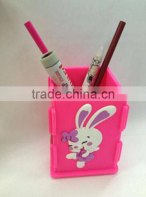 hot selling 3D silicone pen holder with various color ,custom logo,OEM orders are welcome