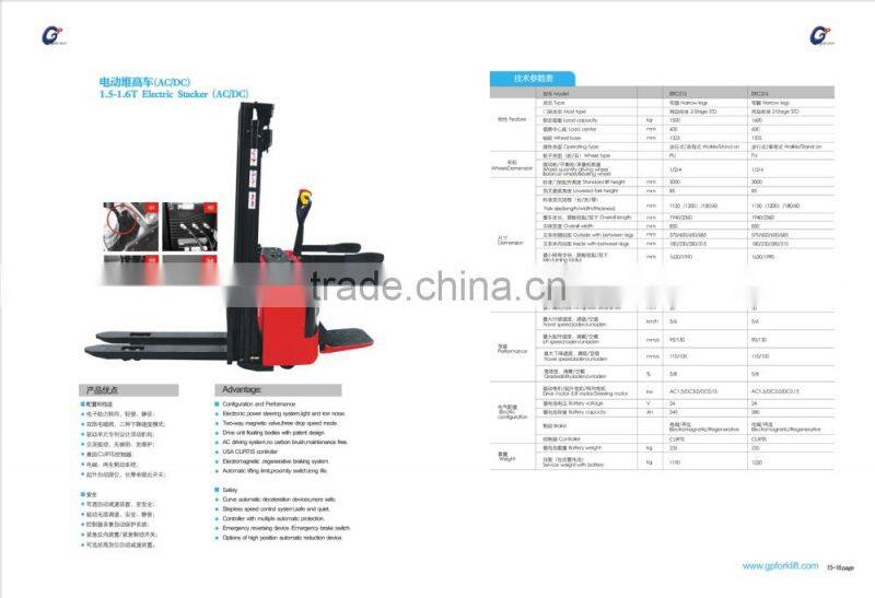 1.5-1.6T Electirc Stacker(AC/DC)