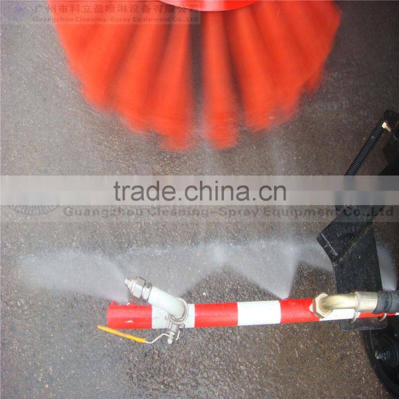 Sweeper truck spray nozzles for cleaning