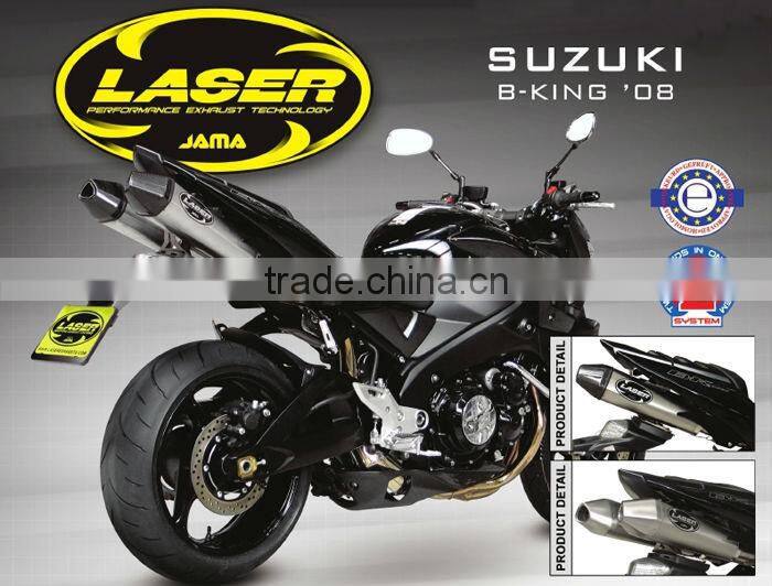 For SUZUKI B-KING 2008- SM Motorcycle Exhaust Pipe LASER Stealth slip-on mufflerset