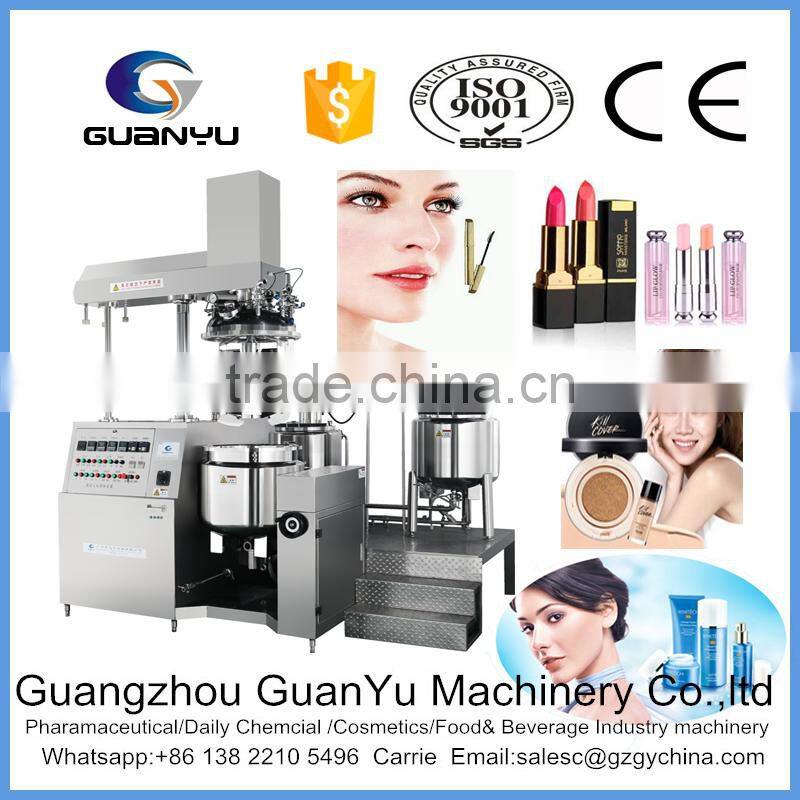 good quality cosmetics vacuum emulsifying mixer,cosmetics vacuum homogenizing emulsifier,cosmetics making machine