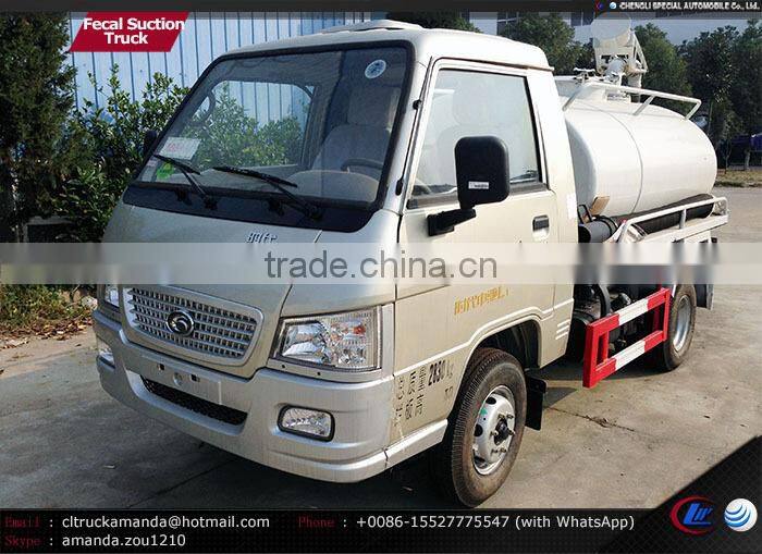 Foton Forland 4*2 2-3cbm small mini septic tank truck septic truck for sale septic pump trucks for sale