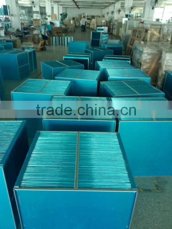 Heating unit air to air heat exchanger with air condition for plates