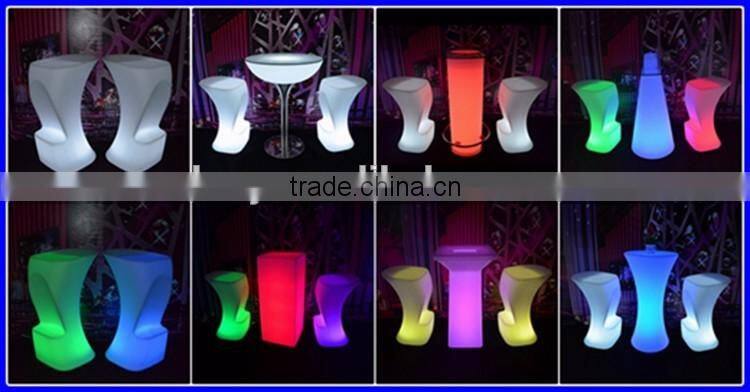 Illuminated Bar/Nightclub/KTV LED Plastic Furniture High Bar Sitting, Bar Chair