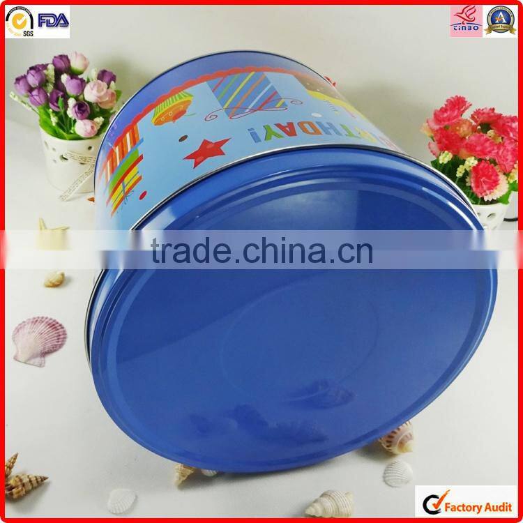 food packing factory wholesale metal popcorn tin box size