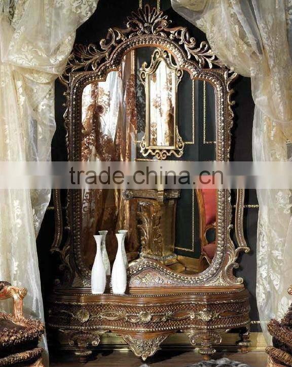 European style antique noble solid wood bedroom furniture luxury double bed