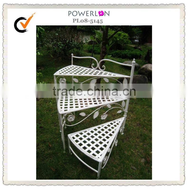 2015 new design 3-tier vintage metal flower baskets and planters