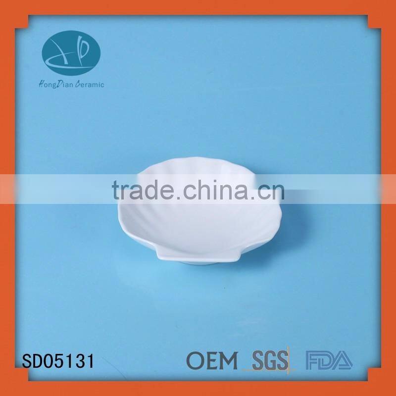 scallop (shell) shaped dishes,white porcelain dish,porcelain tray,ceramic shells