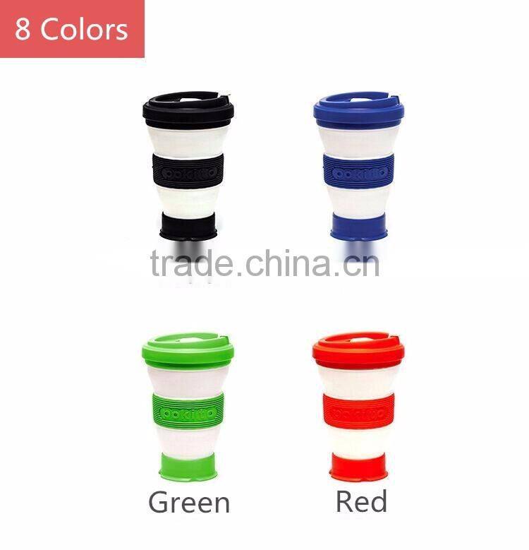 Portable Telescopic Coffee Cups, Colorful High Quality BPA Free TPE Foldable Cup, Travelling Cups For Wholesale