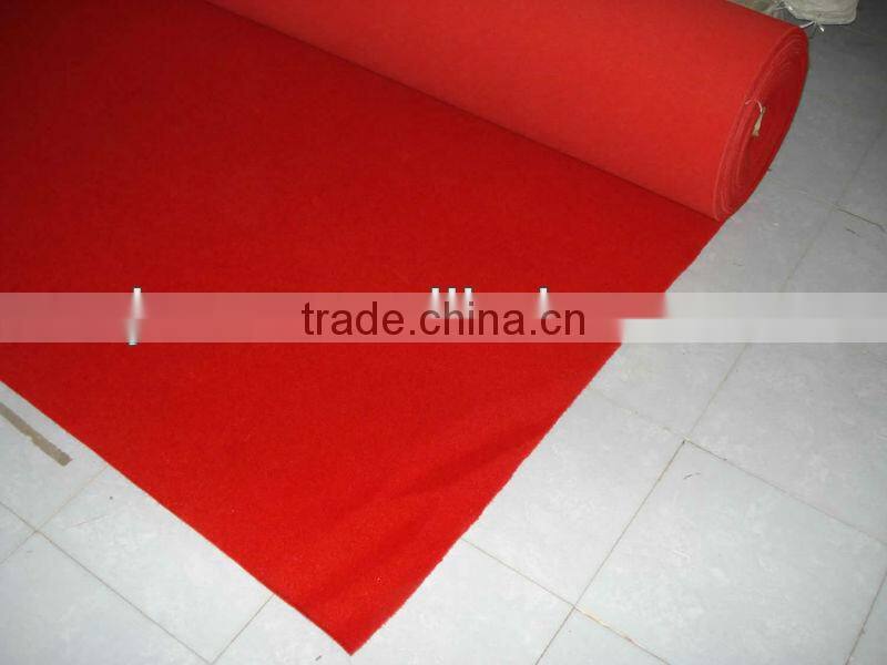 Non-woven needle punched felt exhibition carpet/carpet felt roll