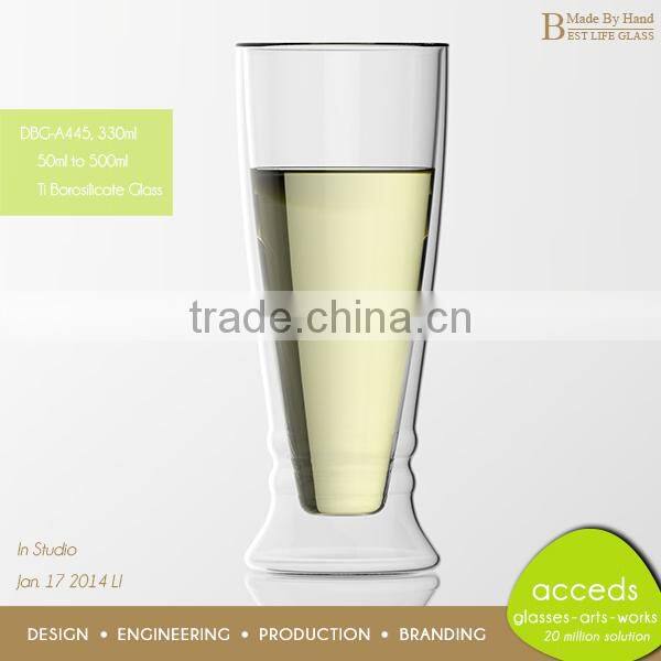 Popular Borosilicate Glass Double Wall Thermos Cup