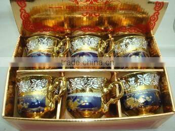 Clearance sale golden Arab style porcelain tea set