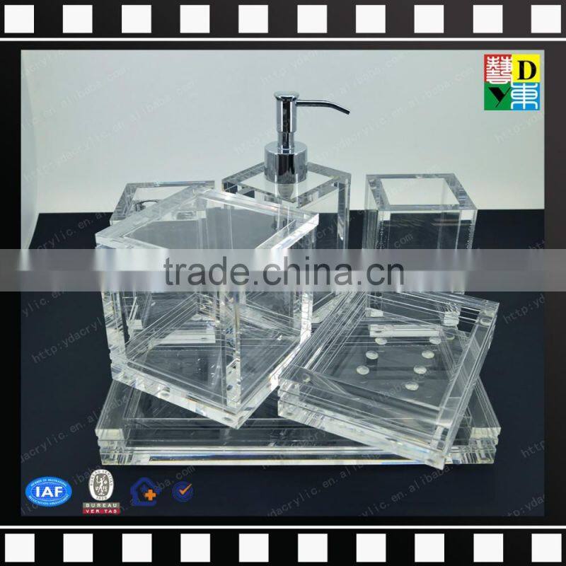 Factory wholesale acrylic bathroom accessories high quality PMMA bath set from china manufacturer