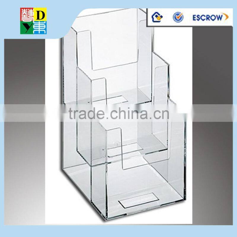 High quality brochure display stand/custom design acrylic office supplies China manufacturer wholesale price