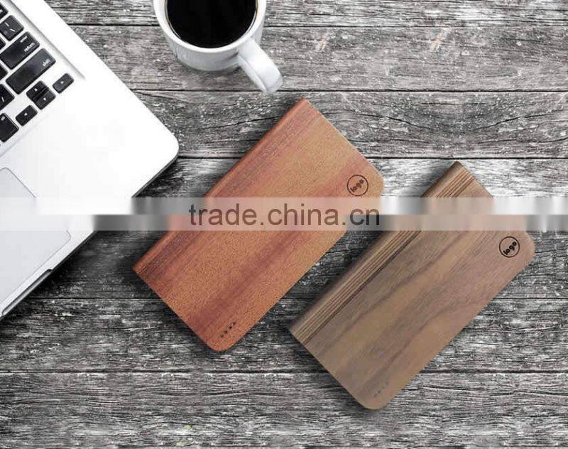 5500mAh Portable Wooden Power Bank