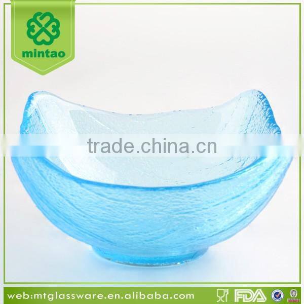 Cheap handmade coloured square glass bowls