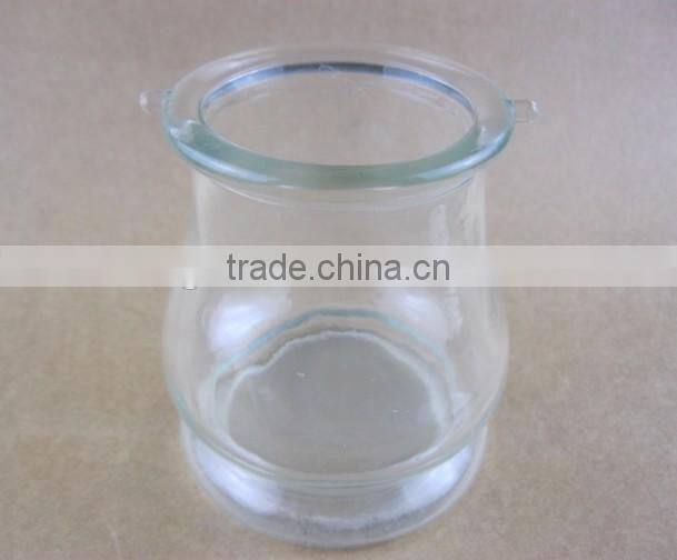 clear glass candle holder / glassware